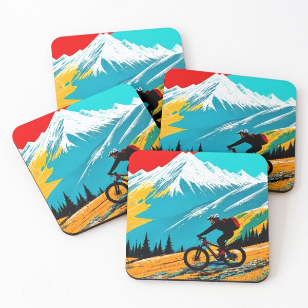 Item preview, Downhill Dreams: MTB Rider Shredding the Mountainside designed and sold by GrizzlyCollective.