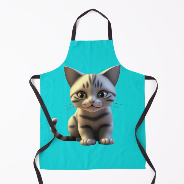 Item preview, 3D Cartoon Silver Grey Tabby Kitten designed and sold by MartineP77.