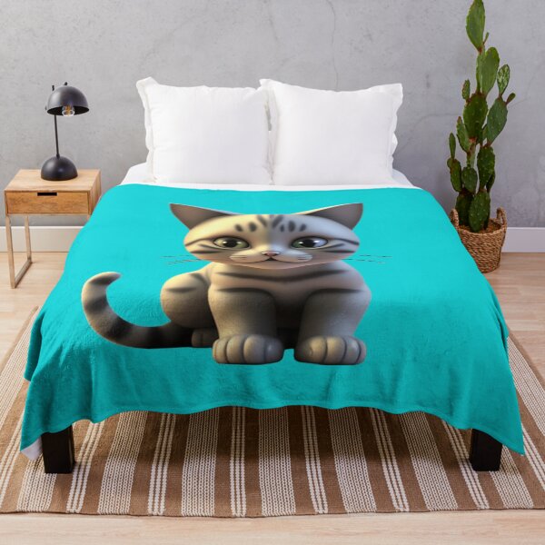Item preview, 3D Cartoon Silver Grey Tabby Kitten designed and sold by MartineP77.