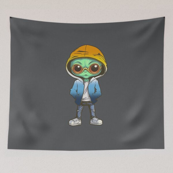 Item preview, AroAce  Pride Flag Alien, Subtle Aromantic Asexual Pride Design designed and sold by Travelslightly.