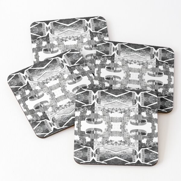 Item preview, Tower in Barcelona, B&W ,Repeating Pattern, Man Made Pattern #1 designed and sold by IdoFriedmanArt.