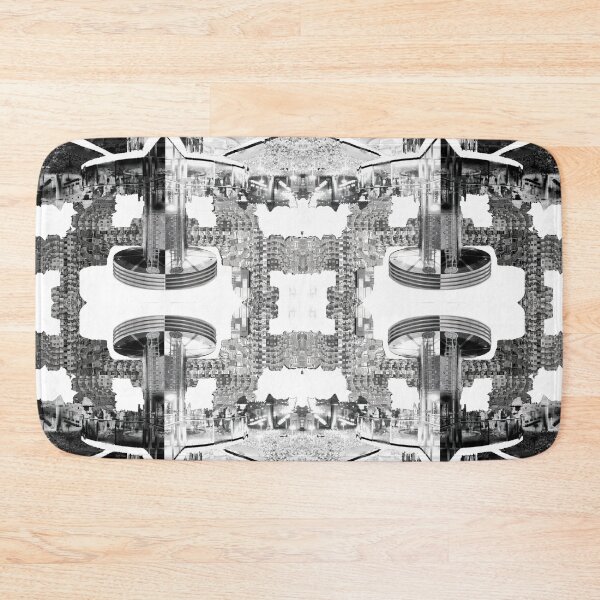 Item preview, Tower in Barcelona, B&W ,Repeating Pattern, Man Made Pattern #1 designed and sold by IdoFriedmanArt.