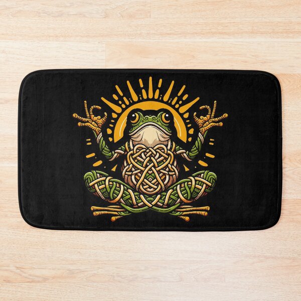 Item preview, Zen Frog: Yoga Pose in Knotwork Harmony designed and sold by Animoodles.