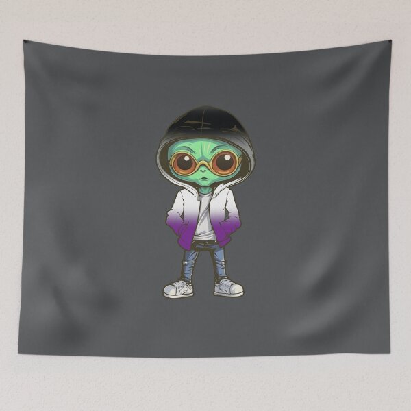 Item preview, Asexual  Pride Flag Alien, Subtle Asexual Pride Design designed and sold by Travelslightly.