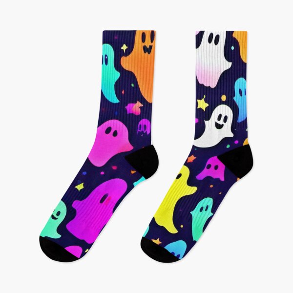 Item preview, Colorful Halloween Ghosts Art designed and sold by Health And Fitness Posts e-Store.
