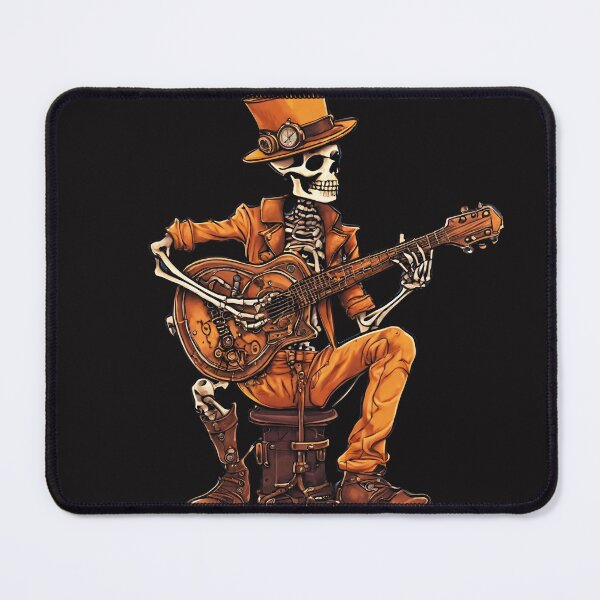 Item preview, Retro Vibration: Rocker Skeleton in Steampunk Aesthetic designed and sold by Aurorartsprint.