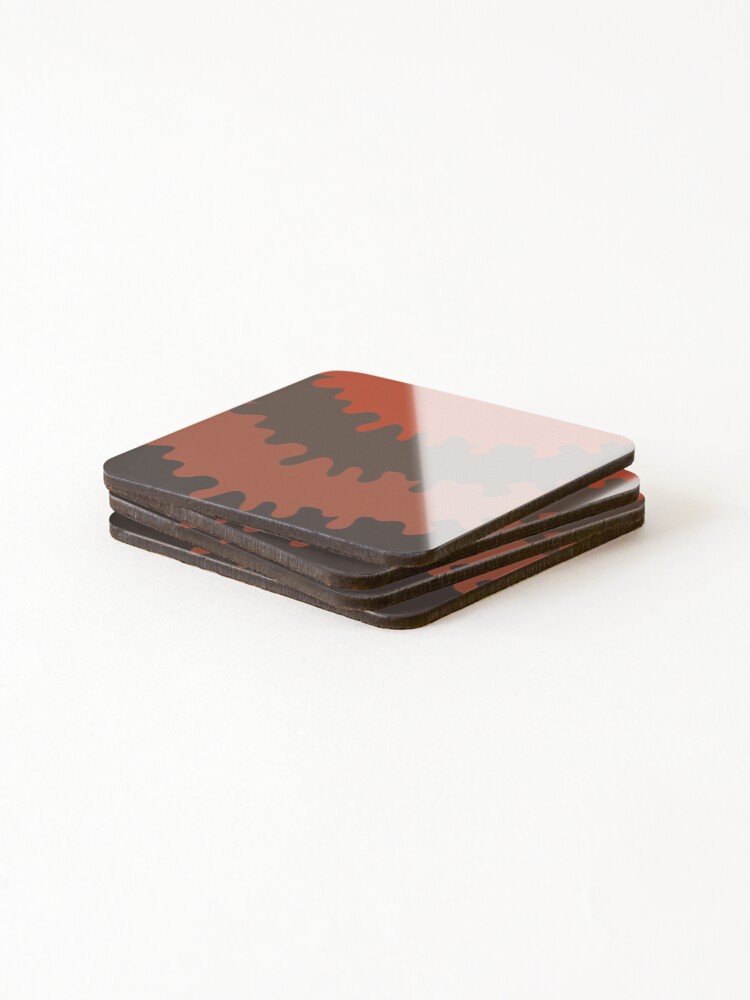 Thumbnail 4 of 5, Coasters (Set of 4), Abstract Color Wave designed and sold by LemonFun.