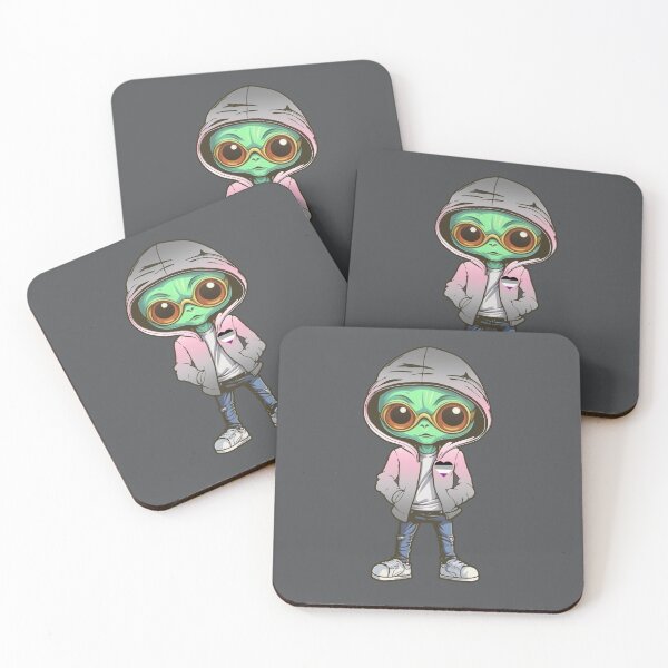 Item preview, Demigirl Asexual Pride Flag Alien, Subtle Demigirl Ace Pride Design designed and sold by Travelslightly.