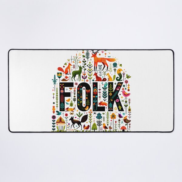 Item preview, Vibrant Scandinavian Folk Art - Nature and Animals in Traditional Nordic Style by heidiannemorris ©️ designed and sold by FOLK ART FUSION.