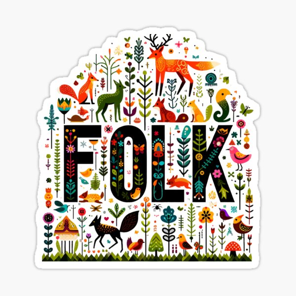 Item preview,  Vibrant Scandinavian Folk Art - Nature and Animals in Traditional Nordic Style designed and sold by FOLK ART FUSION by heidiannemorris.