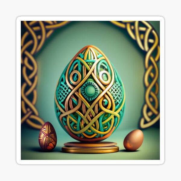 Item preview, Magic Easter egg with Celtic designs designed and sold by Blue Eye.