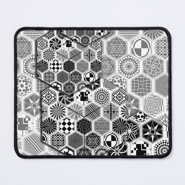 Item preview, Hexagon , B&W shapes, Repeating Pattern #11 designed and sold by IdoFriedmanArt.