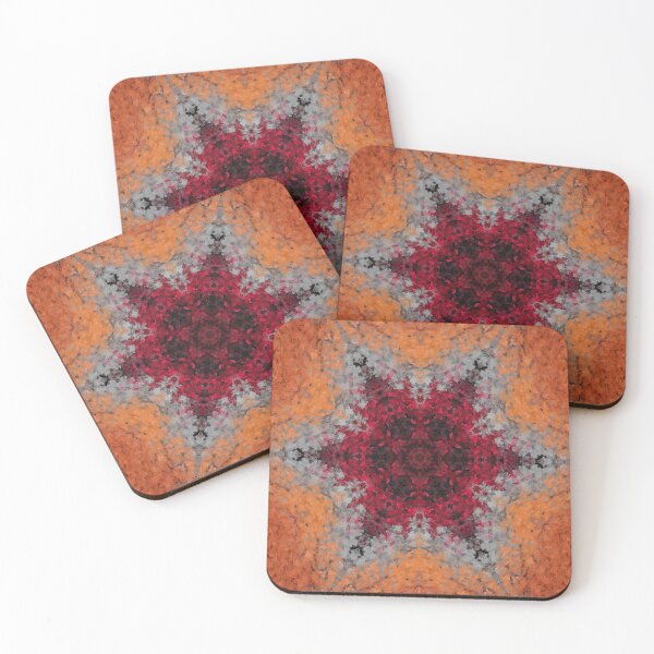 Item preview, Digital Mandala Red Orange and Blue designed and sold by WormholeOrbital.
