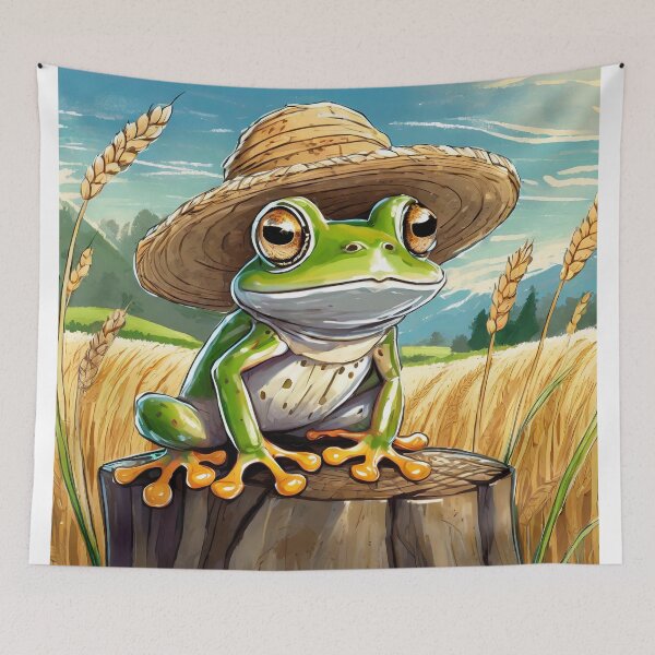 Item preview, Straw hat frog designed and sold by TBMdesigns.