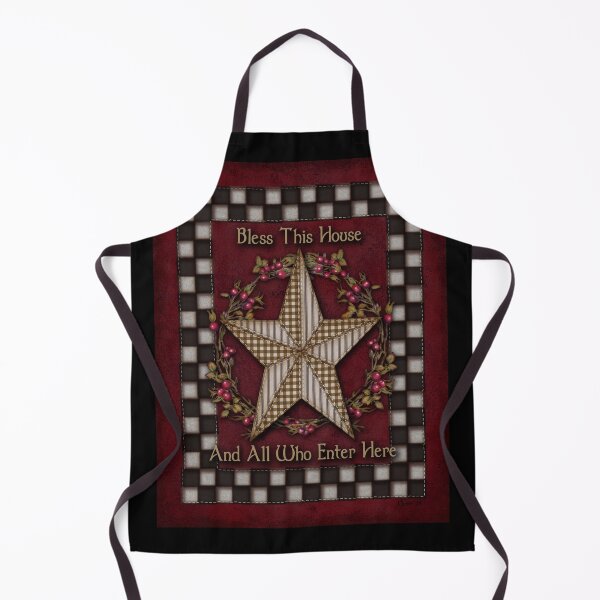 Item preview, Primitive Folkart Bless This House Quilted Star Berries II designed and sold by CheriesArt.