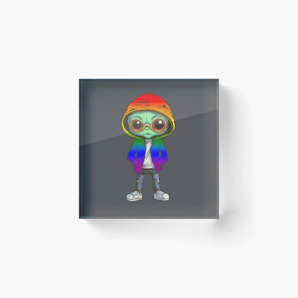 Item preview, LGBTQIA+ Pride Flag Alien, Gaylien Rainbow Pride Design designed and sold by Travelslightly.