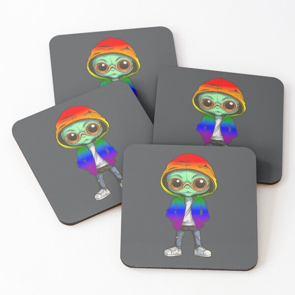 Item preview, LGBTQIA+ Pride Flag Alien, Gaylien Rainbow Pride Design designed and sold by Travelslightly.