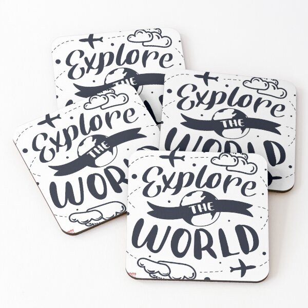 Item preview, explore the world quote designed and sold by BaconLines.