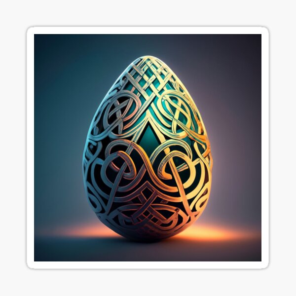 Item preview, Magic Easter egg with Celtic designs designed and sold by Blue Eye.