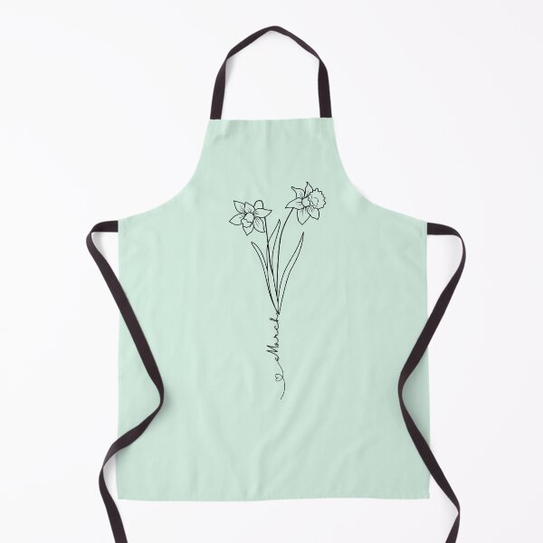 Item preview, Minimalist Typography Line Art Drawing Daffodil March Birth Flower  designed and sold by LEILA ART SPACE.
