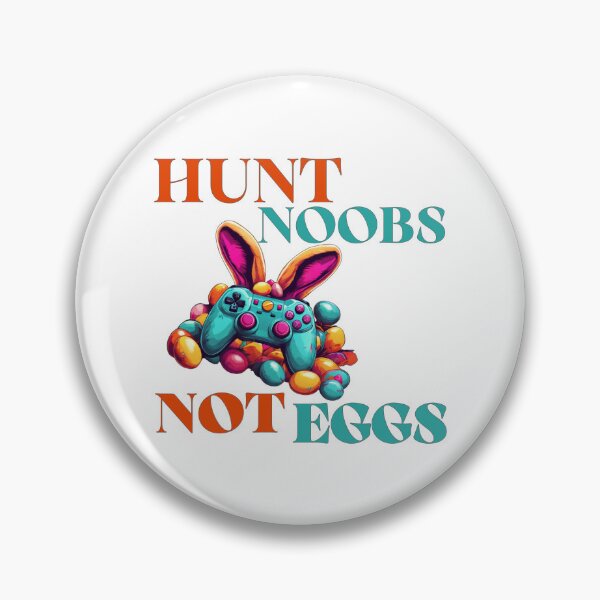 Artikelvorschau, Hunt Noobs Not Eggs Easter Gamer entworfen und verkauft von Pixels2Patterns.