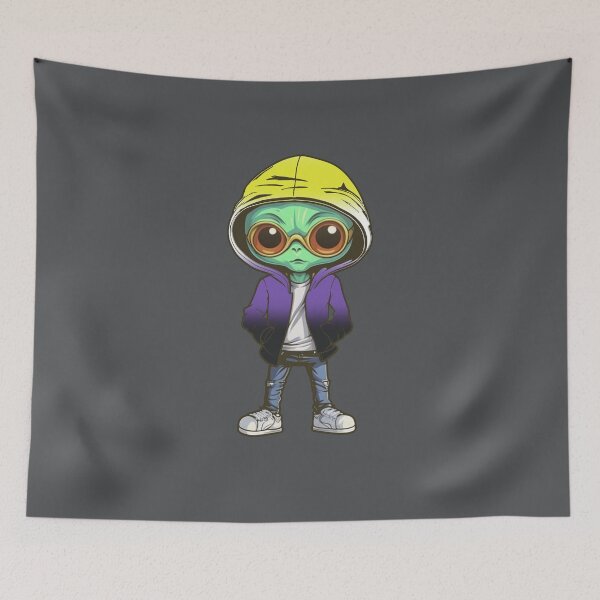 Item preview, Nonbinary Pride Flag Alien, Subtle Enby Pride Design designed and sold by Travelslightly.