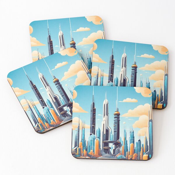 Item preview, Retro-Futuristic Skylines of Tomorrow designed and sold by drawbey.