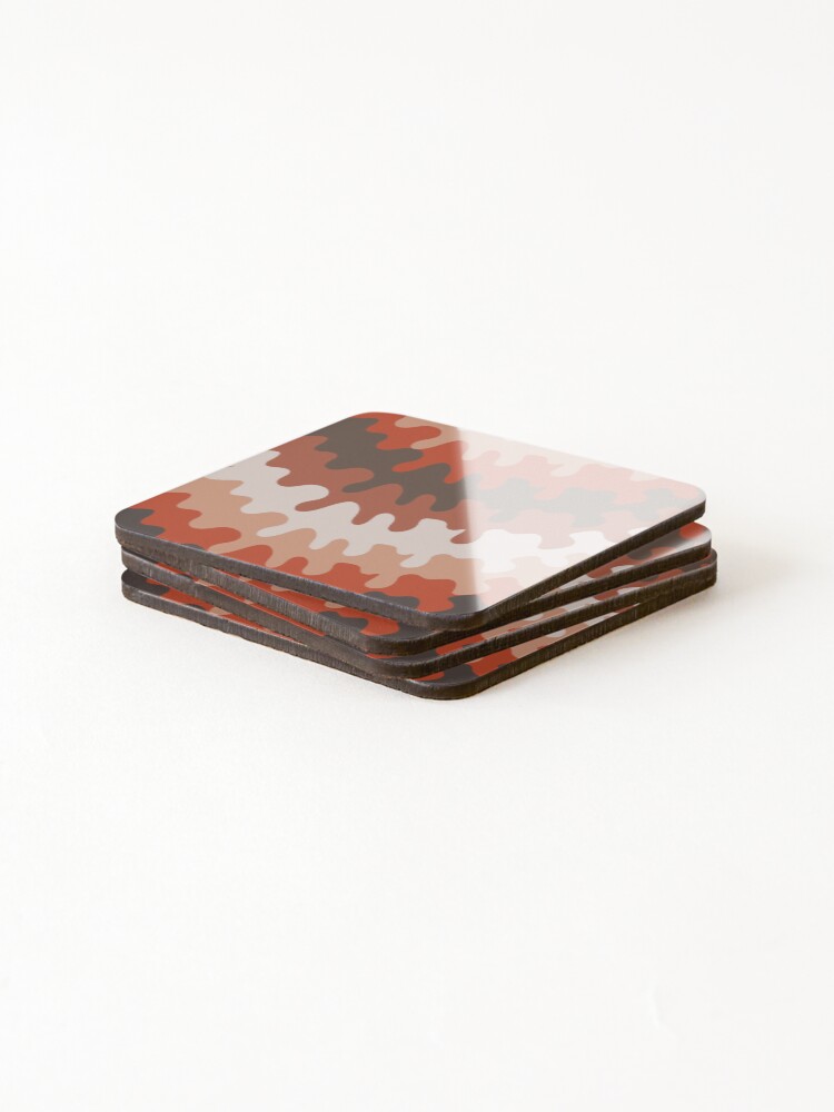 Thumbnail 4 of 5, Coasters (Set of 4), Abstract Color Wave designed and sold by LemonFun.