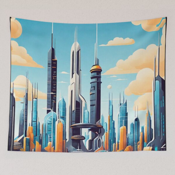Item preview, Retro-Futuristic Skylines of Tomorrow designed and sold by drawbey.