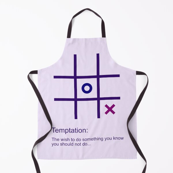 Item preview, Temptation - Tic tac toe - purple designed and sold by SquareKeyStudio.