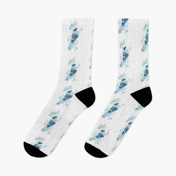 Item preview, Blue Jay in the rain designed and sold by Moana Matron Designs.
