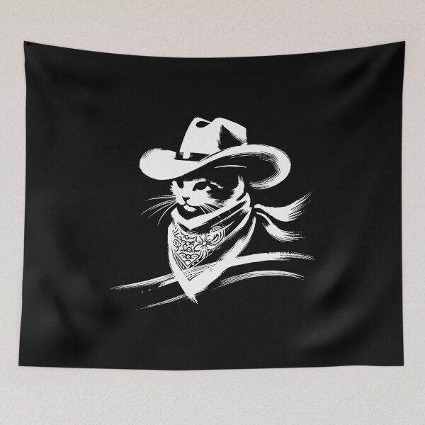 Item preview, Kawaii Japanese Funny Cat Cowboy Cowgirl Meow Howdy Meowdy designed and sold by KsuAnn.