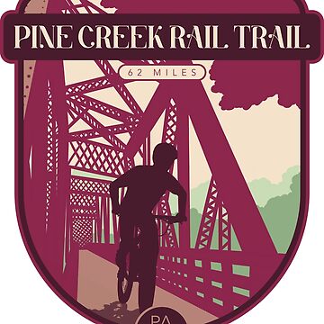 Artwork thumbnail, Pine Creek Rail Trail , 62 miles – Pennsylvania cycling by Moritz Schwäble
