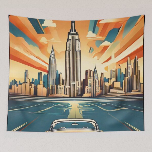 Item preview, Retro-Futuristic Skylines of Tomorrow designed and sold by drawbey.