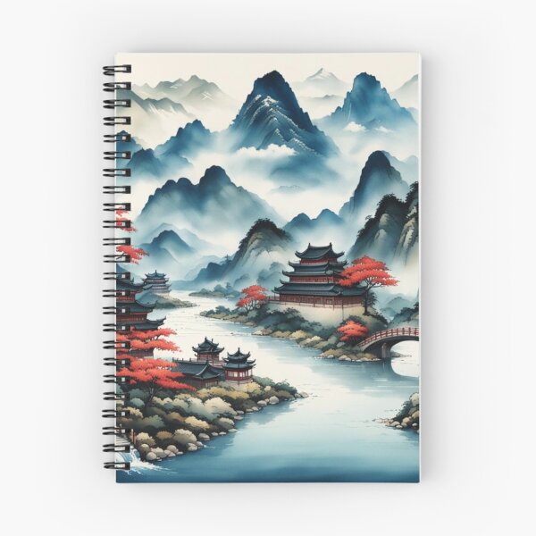 Item preview, Chinese mountain village with river designed and sold by JackFreestone.