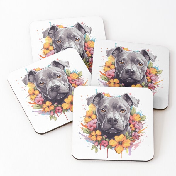 Item preview, Staffie watercolour splash designed and sold by ZombieLH.