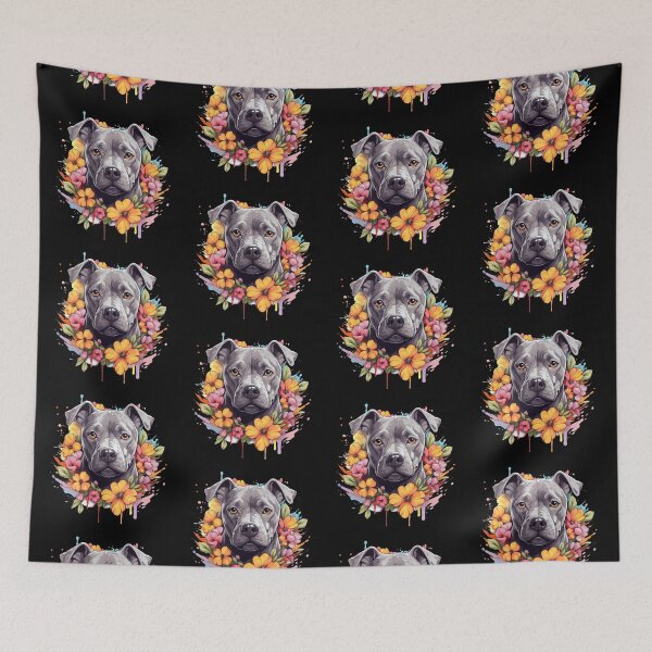 Item preview, Staffie watercolour splash designed and sold by ZombieLH.