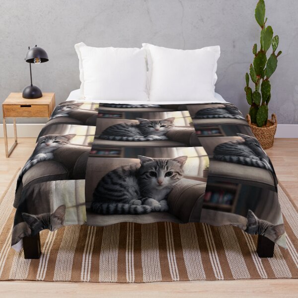Item preview, A Graphic of Cute Kitty Lying on the Sofa designed and sold by NatureThing.