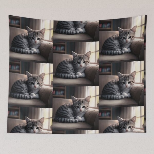 Item preview, A Graphic of Cute Kitty Lying on the Sofa designed and sold by NatureThing.