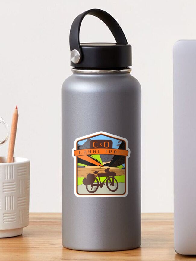 Thumbnail 1 of 3, Sticker, C&O Canal Trail cycling designed and sold by moritzschwaeble.