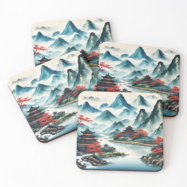 Item preview, China mountain village with river designed and sold by JackFreestone.