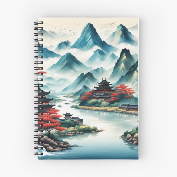 Item preview, China mountain village with river designed and sold by JackFreestone.