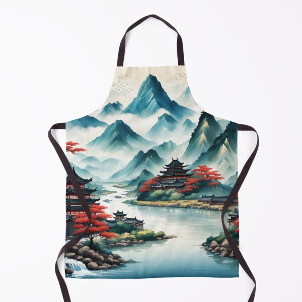 Item preview, China mountain village with river designed and sold by JackFreestone.