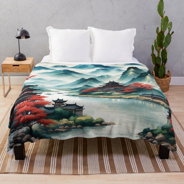Item preview, China mountain village with river designed and sold by JackFreestone.