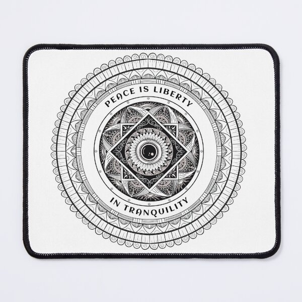 Item preview, Peace is liberty in tranquility mandala art designed and sold by lozsart.