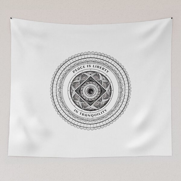 Item preview, Peace is liberty in tranquility mandala art designed and sold by lozsart.