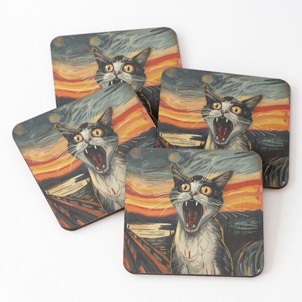Item preview, Tuxedo Cat Scream designed and sold by OccultDreams.