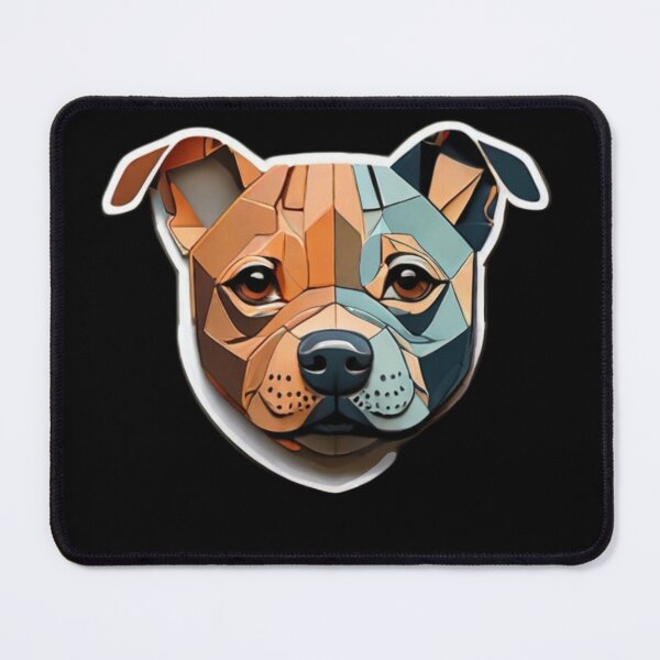 Item preview, Geometric Canine: Minimalist Paper-Cut Staffordshire designed and sold by products4urduke.