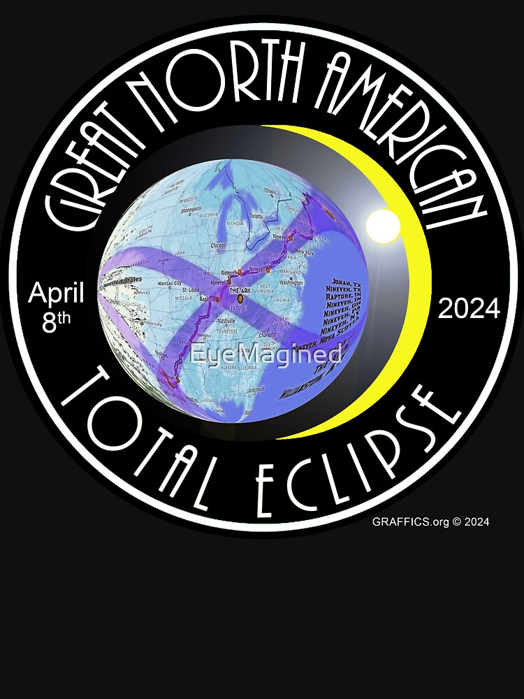 Thumbnail 7 of 7, Essential T-Shirt, Great North American Total Eclipse designed and sold by EyeMagined.