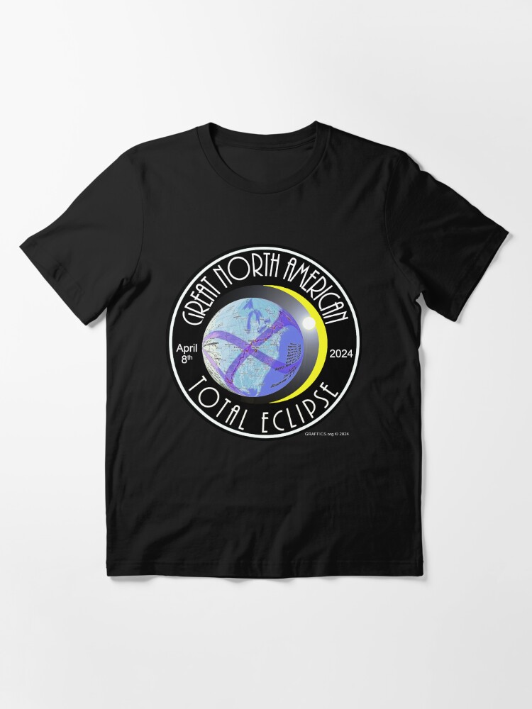 Thumbnail 3 of 7, Essential T-Shirt, Great North American Total Eclipse designed and sold by EyeMagined.